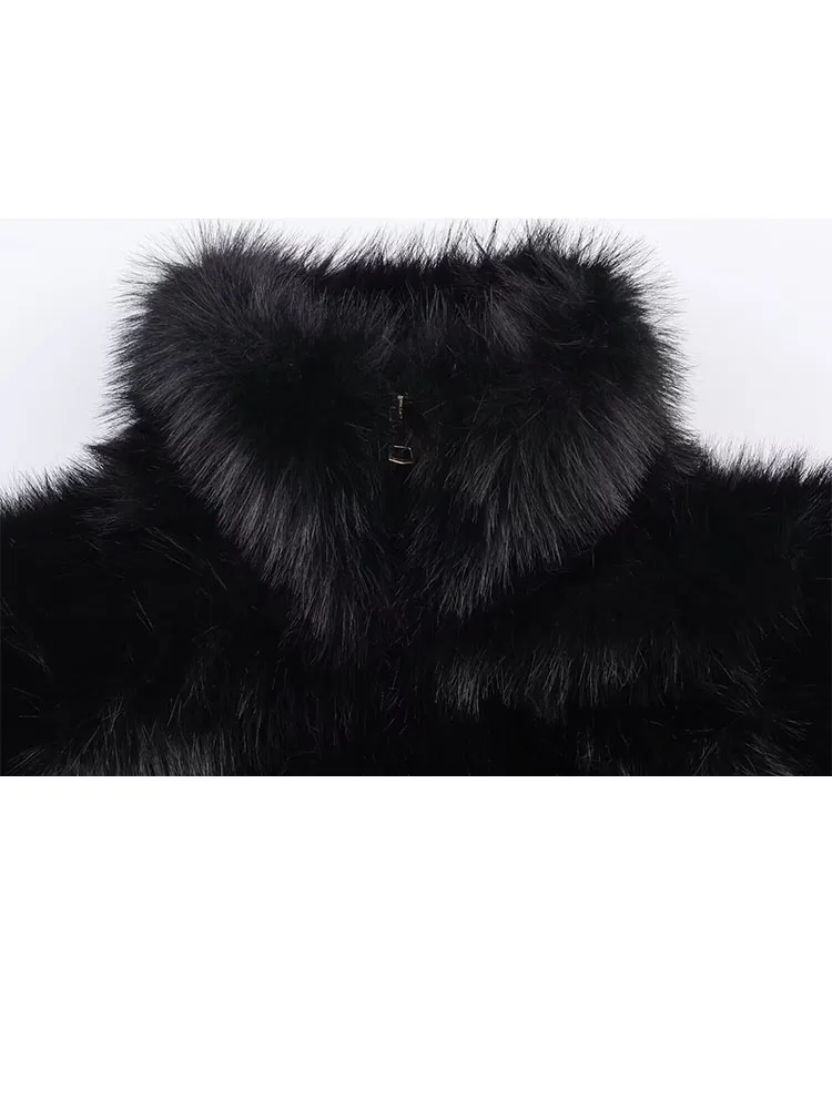 

HH новая женская зимняя модная универсальная куртка с длинными рукавами и воротником-стойкой на молнии из искусственного меха женская повседневная куртка в уличном стиле