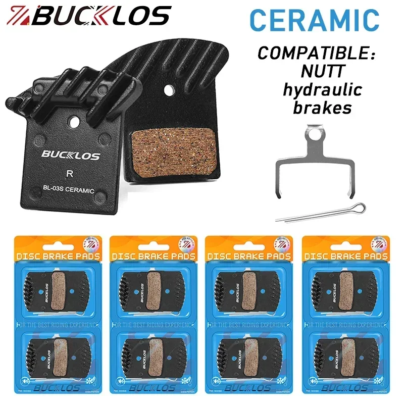 

BUCKLOS Ceramic Bicycle Pad For NUTT Bike Disc Brake Pad Durable Road MTB Brakes Pads Bike Hydraulic Disc Brakes Pads