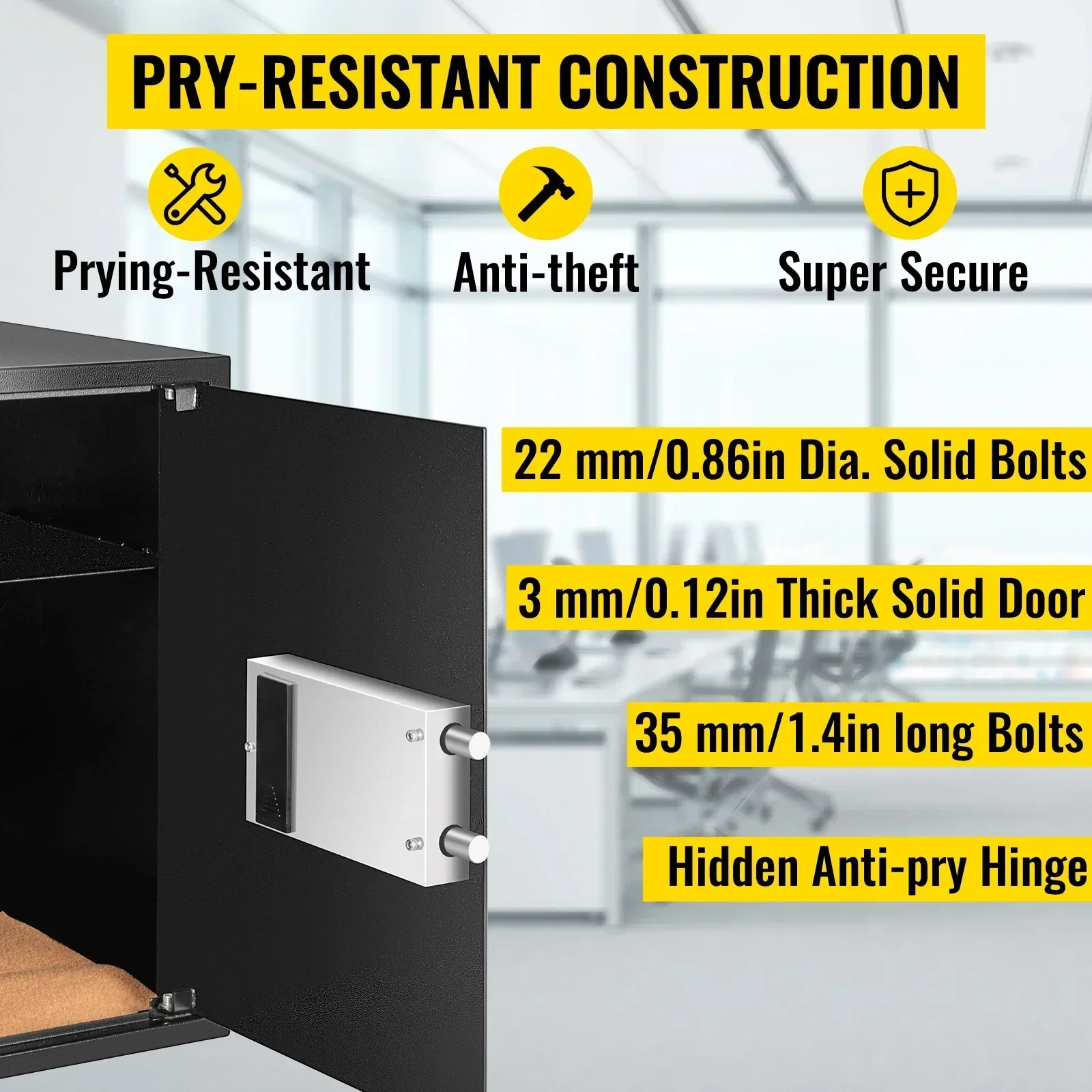 New! Electronic Safe Deposit Box Secret Hidden Piggy Bank Digital Access & Override Keys for Store Money Guns Jewelry