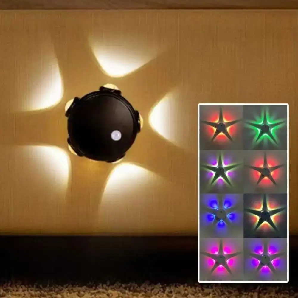 

4 / 5 Head Motion Sensor Night Light Rechargeable Tri color/RGB Magnetic Wall Lamp Magnetic Cordless Rechargeable Night Light