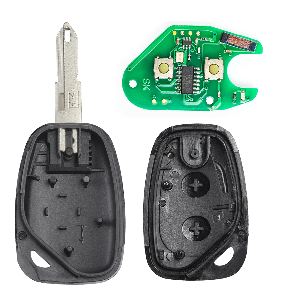 DIYKEY 433MHz PCF7926 ID46 Chip  for Renault Traffic Master Vivaro Movano Kangoo 2003-2013 Remote Car Key Fob 2 Button Fob