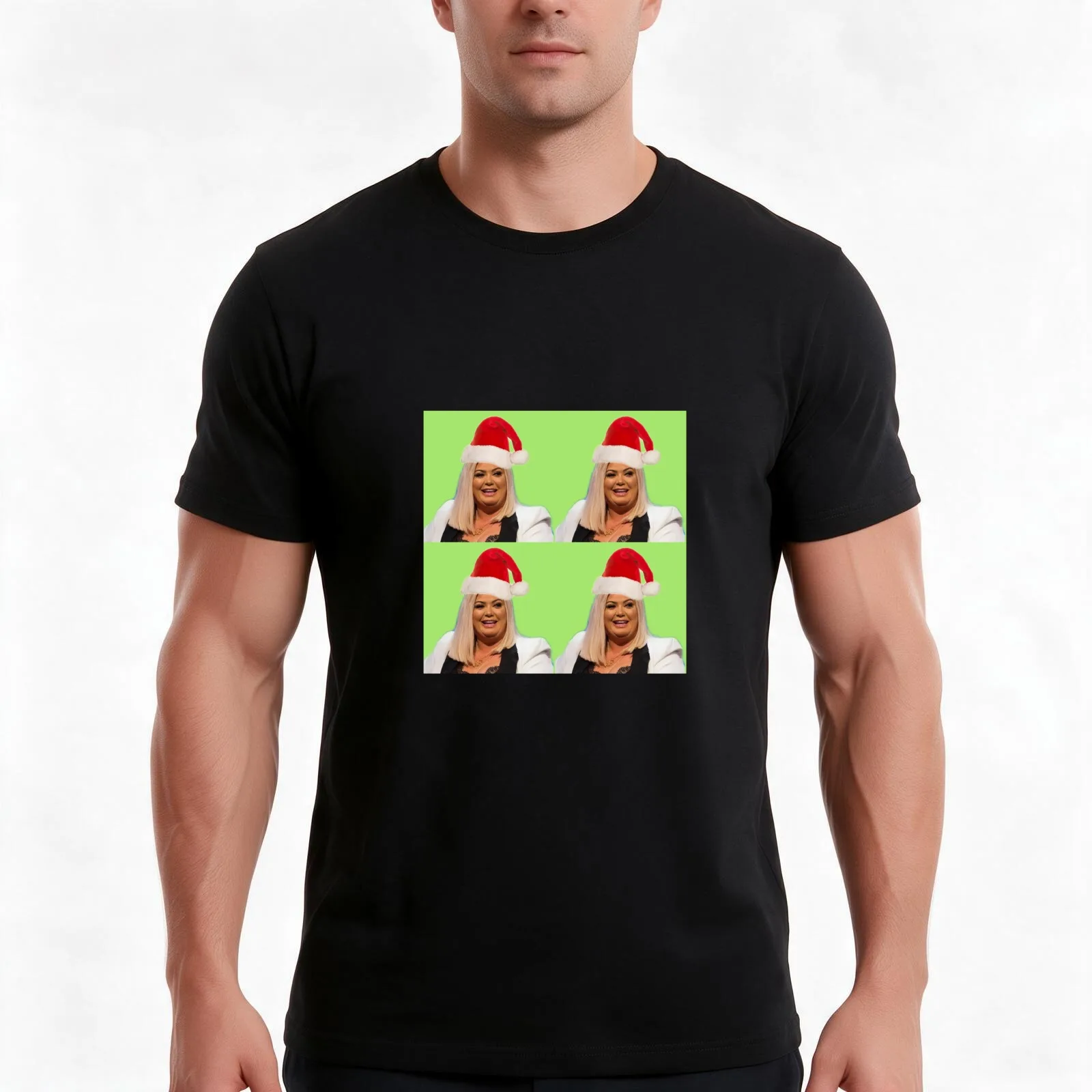 Christmas Gemma Collins T-Shirt, Summer Casual Cotton Tee, Oversized Streetwear Tops, Vintage Graphic Print, Unisex Men Women
