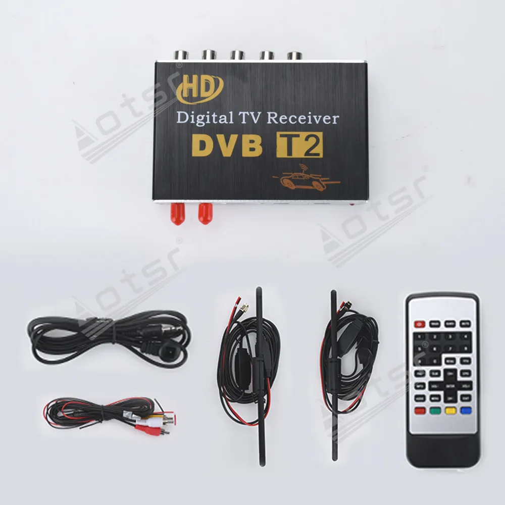 

2025 New DVB-T Car Digital TV HD MPEG-4 Tuner Receiver Two Antenna 140-200km/h Two Chip Tuner DVB T BOX Ultra-long standby