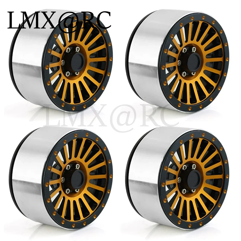 4pcs 2.6" Metal Beadlock Wheel Rim Wheel Hub for 1/8 1/10 RC Crawler Car Axial SCX10 Wraith RR10 Capra TRAXXAS TRX4 YK4082