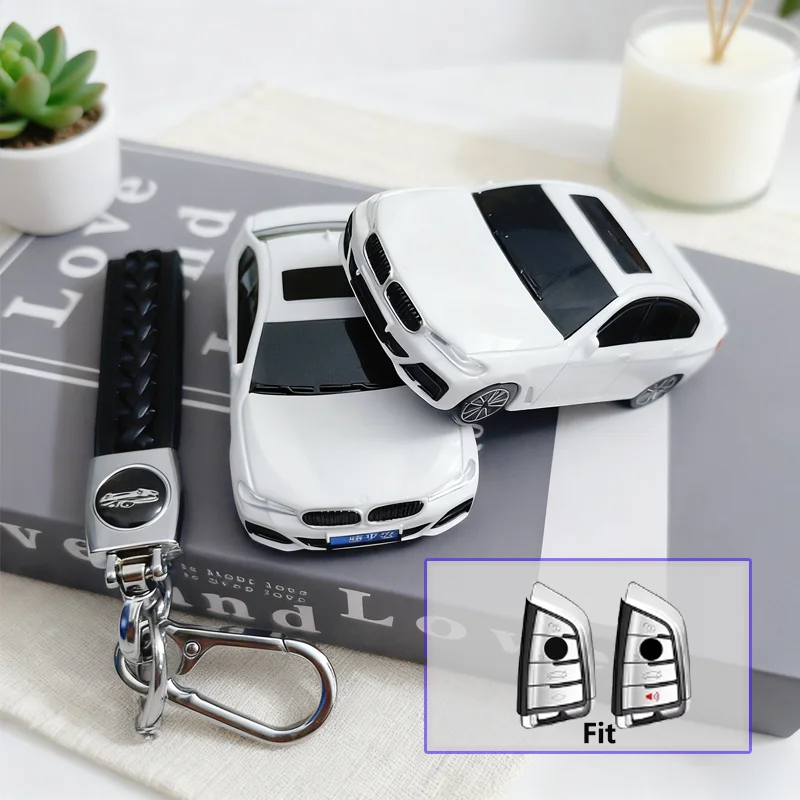 Interesting for Bmw 5 Series Car Model Key Case for 3 Series 6 X3 X5 X1 X2 X6 Protective Key Cover Fob Bag Keychain Accessories