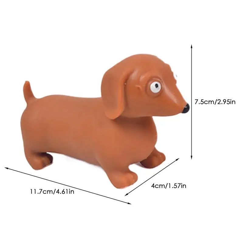 Teckel Hond Anti Stress Knijpspeelgoed Leuke Cartoon Dier Stress Vent Bal voor Kinderen Volwassenen Decompressies Speelgoed Kind Cadeau