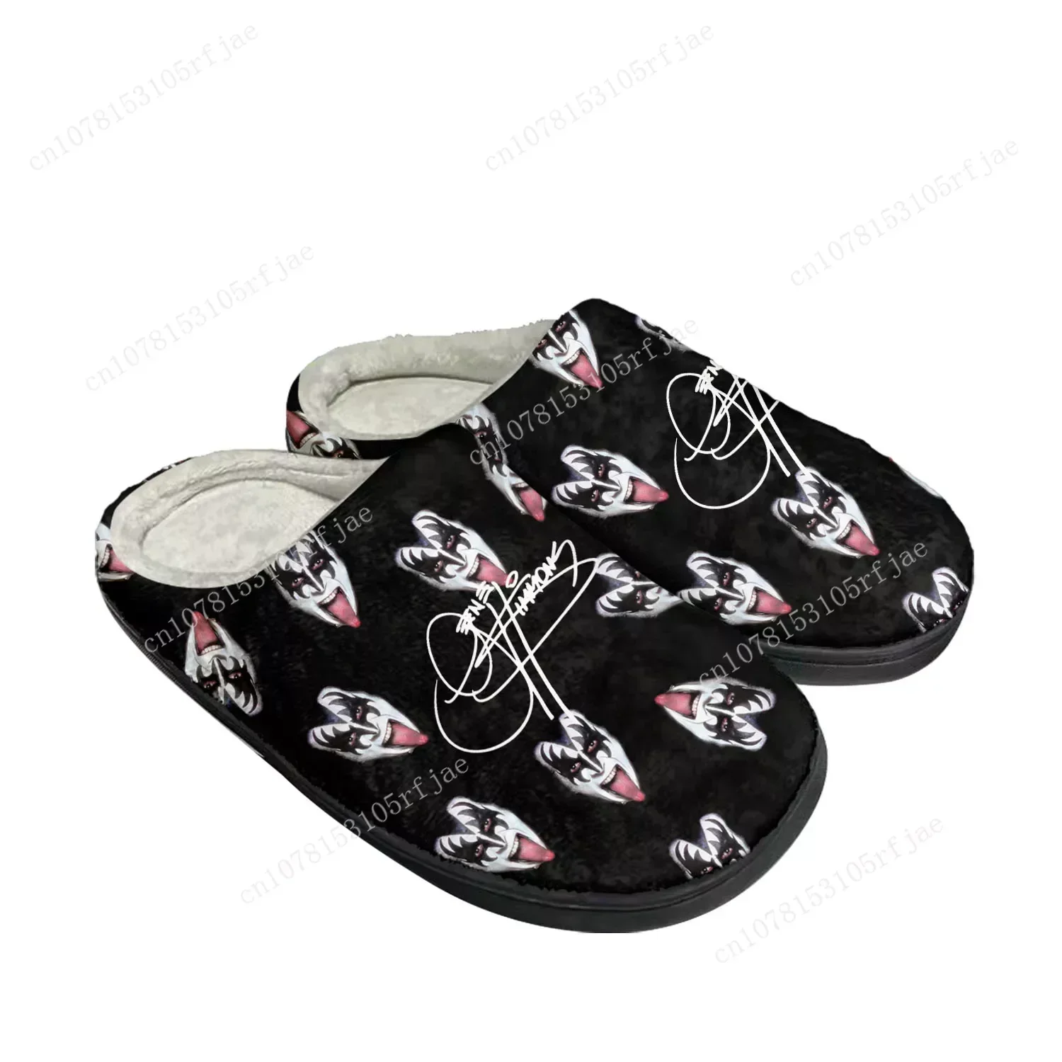 Gene Simmons Rock Singer Home Cotton Custom Slippers Mens Womens Sandals Plush Bedroom Casual Keep Warm Shoes Thermal Slipper