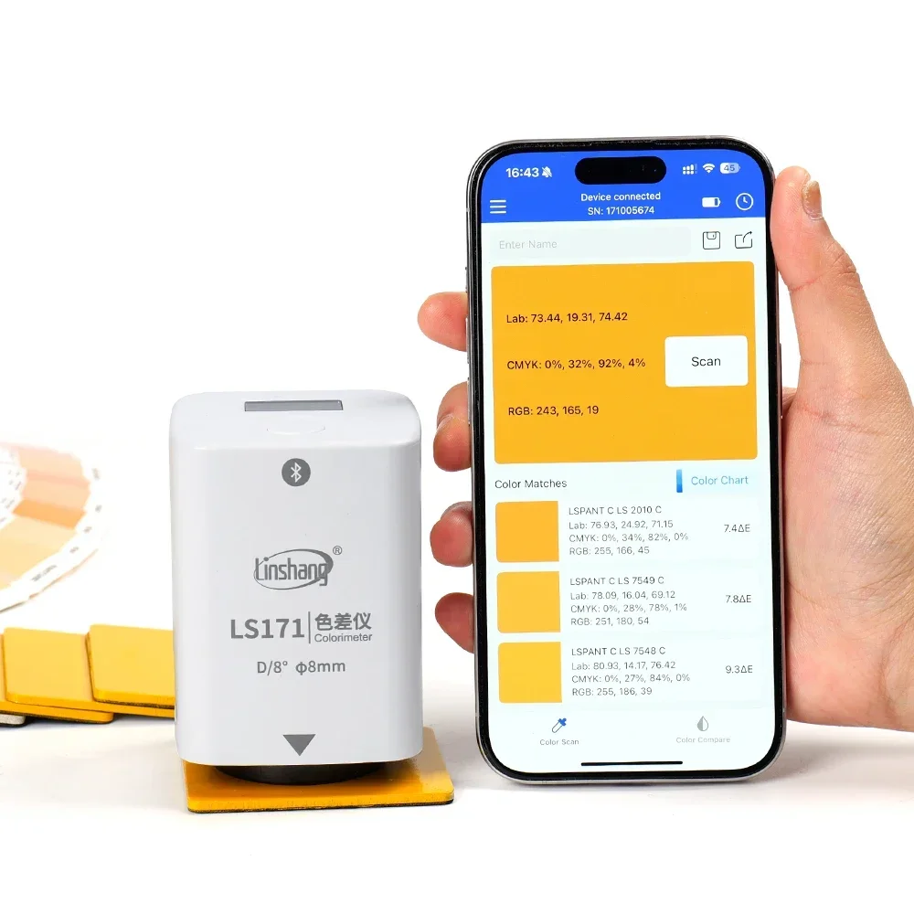 2026 Pro Grade Pocket Colorimeter LS171 Pantone Ral Color Meter CIE Lab Cmyk Colorimeter for Color Measurement
