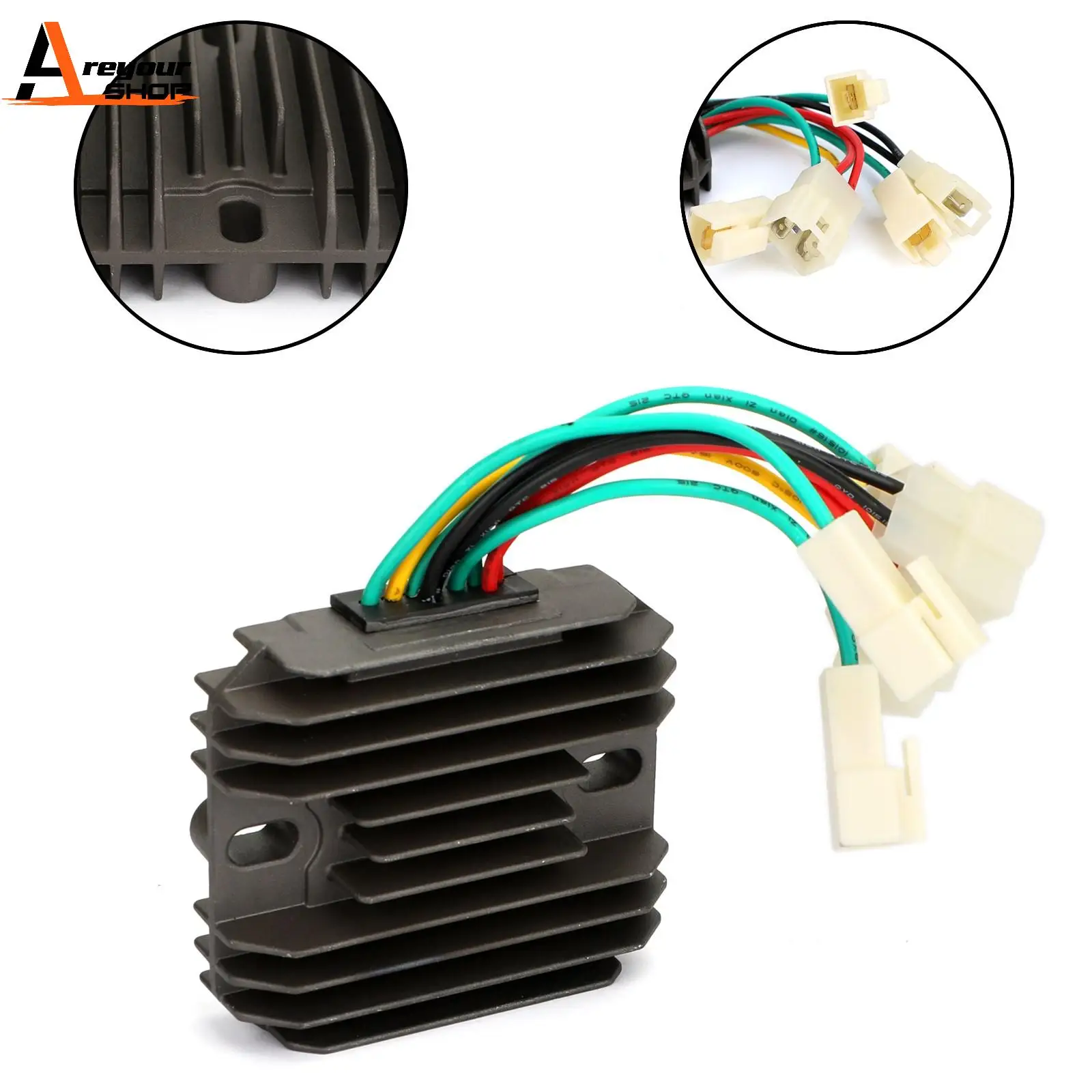 Areyourshop Voltage Regulator Rectifier Fit For John Deere 2520 26.4Hp 4010 18.5Hp Diesel M805472 M805473 Motor Accessories