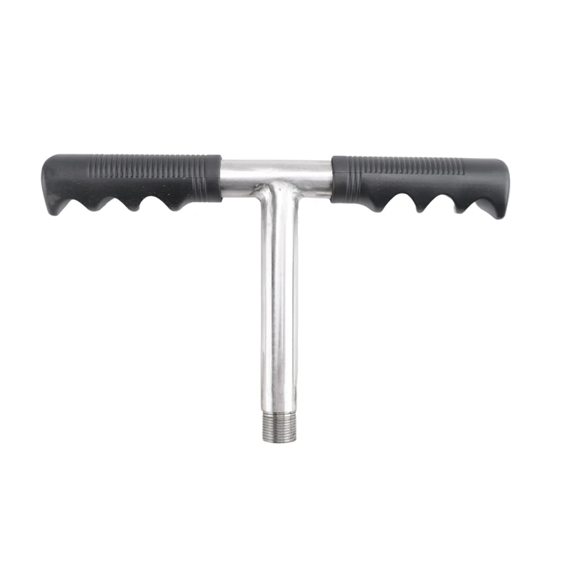 Garden Trimming Scraper Half Moon Shape T-Grip Handle Sharp Serrated Manual Edge Trimmer With Handle Lawn Edger