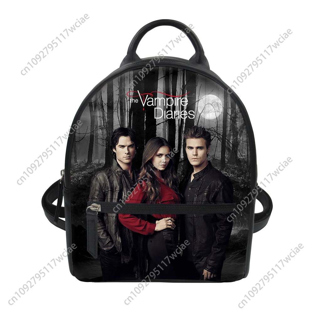 

The Vampire Diaries Custom Backpack Purse Women Carter Schoolbags Double Shoulder Bag Mini Daypack Leather Travel Bag