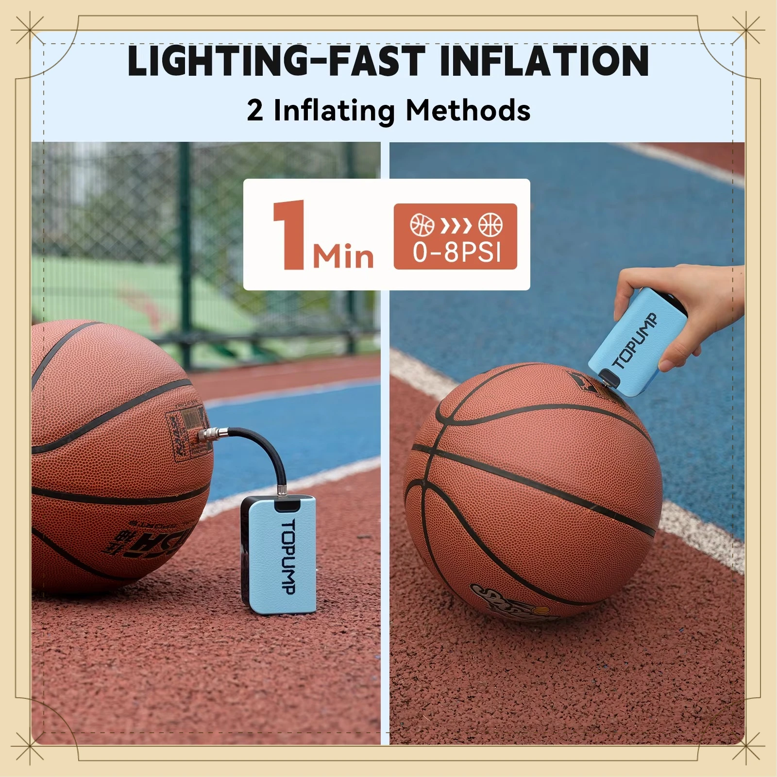 

Fast Inflation Basketball Soccer Football Rechargeable Battery Portable Mini Digital Air Pump Electric Ball Pump