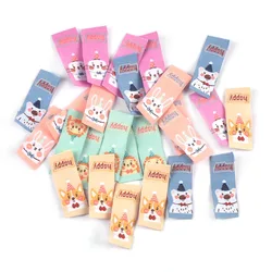 50Pcs Cute Cartoon Animal Embroidery Cloth Labels For Children DIY Garment Crafts Supplies Sewing Accessories Washable Care Tags