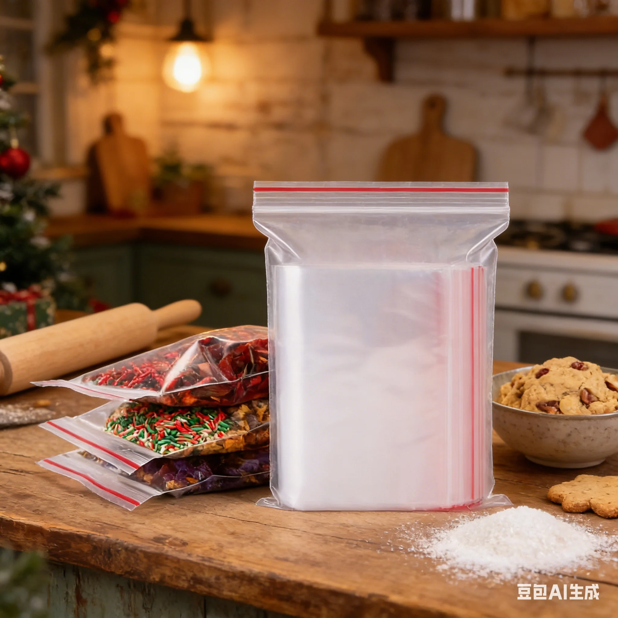 100枚入り透明再封可能バッグ - 食品保存、旅行用トイレタリー、DIY用品用 - 漏れ防止＆環境に配慮