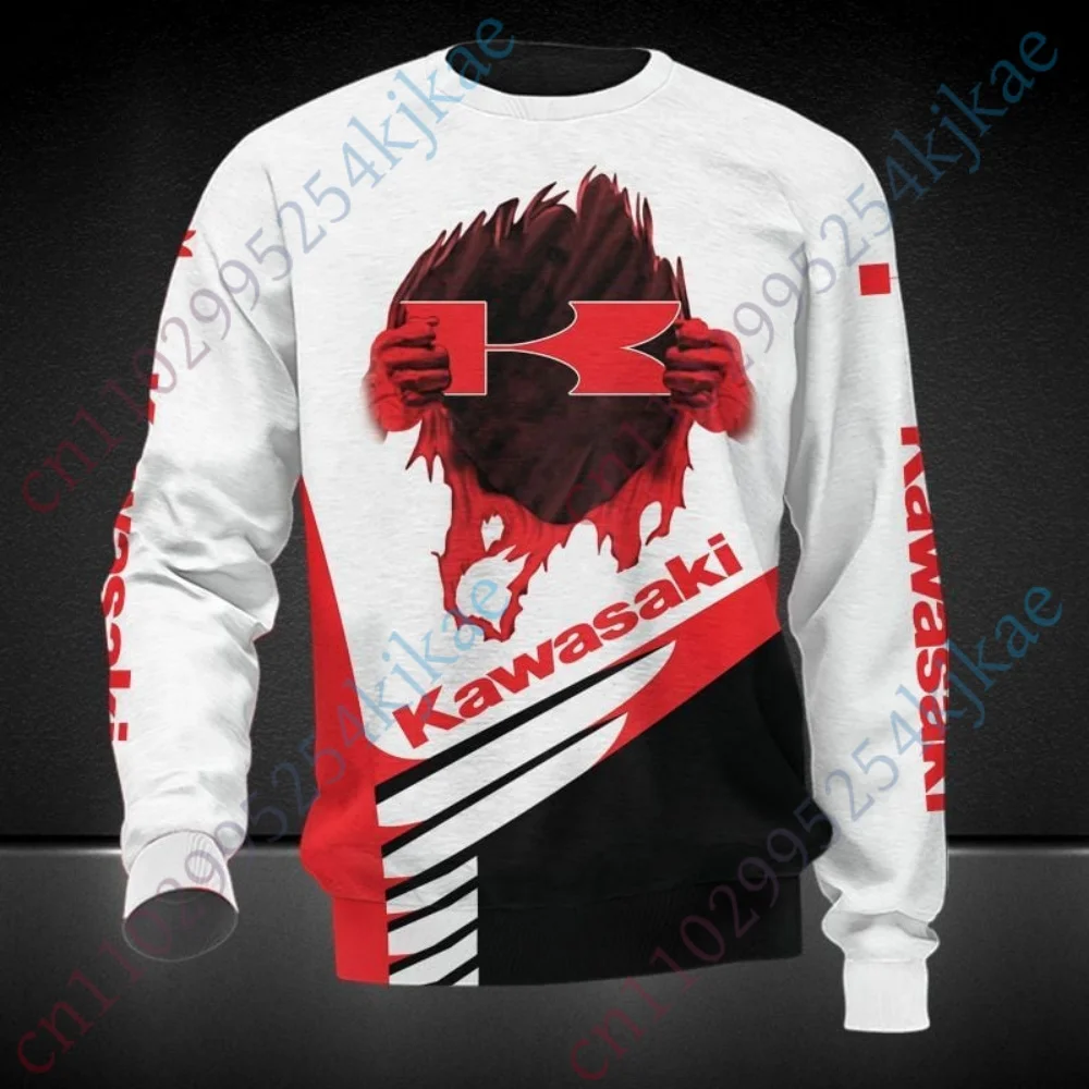 

Kawasaki T Shirt For Men's Clothing Luxury Sweatshirt T-shirts Harajuku Round Neck Long Sleeve Anime Tshirt Essentials Unisex