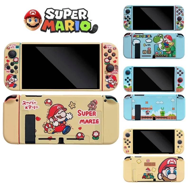 Super Mario Bros Switch Case para Nintendo, OLED, Soft TPU, Gamecube Controller, Joy-Con Capa Protetora, Gamepads Decor Presentes