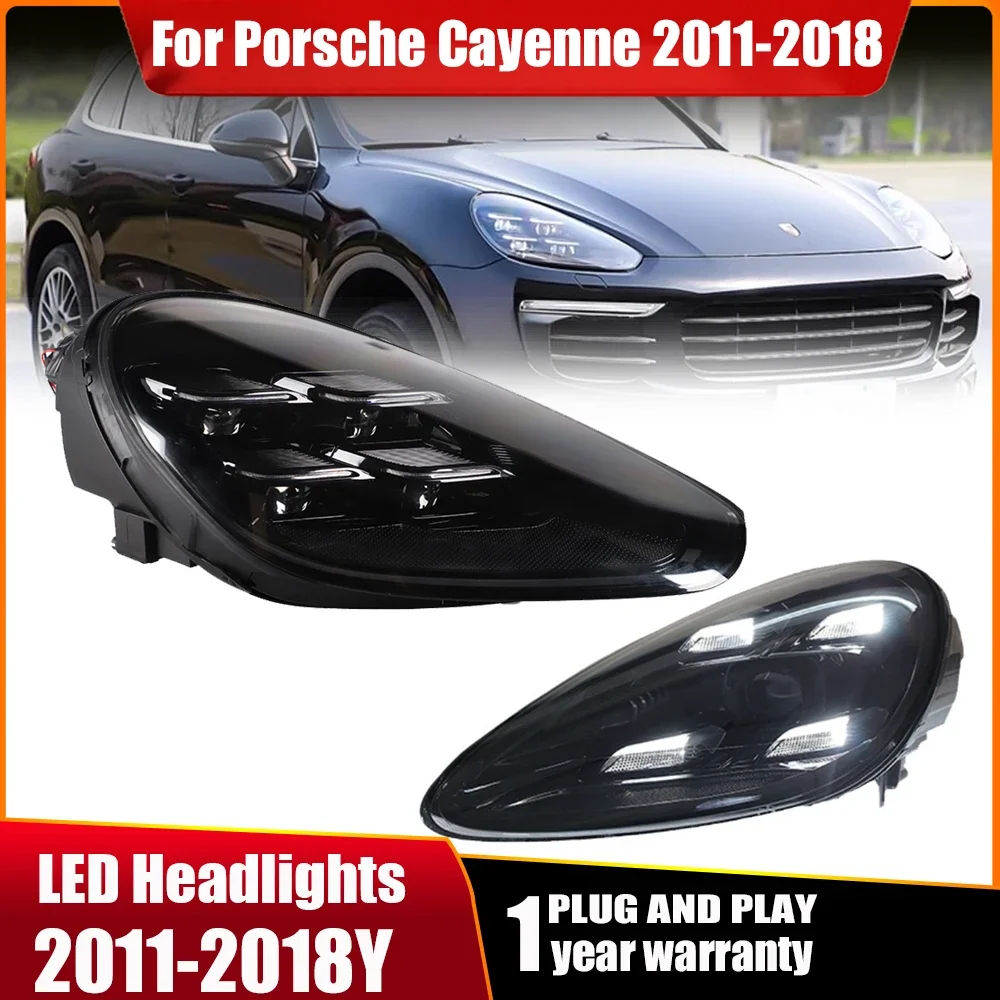 

Светодиодные фары для Porsche Cayenne 2011-2018 958.1 Обновление 2019-2024 9y0.1 в сборе с динамическим поворотом Автомобильные фары Автоаксессуары