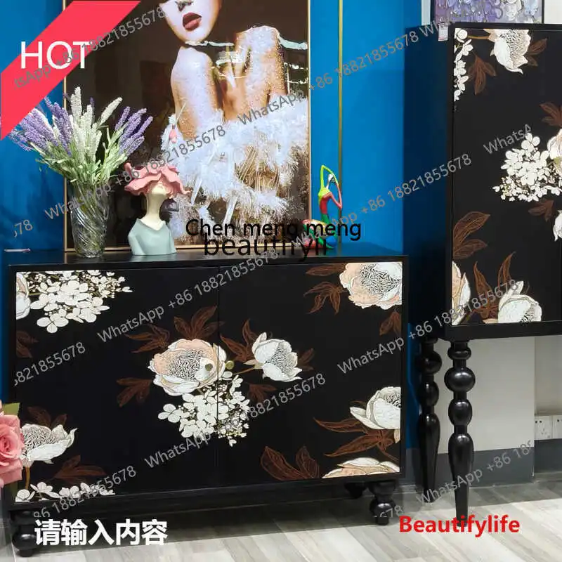 

Французский средневековый входной шкаф, вход из цельного дерева, перегородка для гостиной, входная дверь, боковой шкаф для столовой на экране