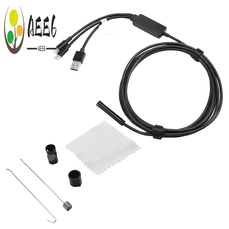 Endoskop do telefonu komórkowego AEE6, endoskop wysokiej rozdzielczości, endoskop wysokiej rozdzielczości 4-w-1, wodoodporny endoskop samochodowy