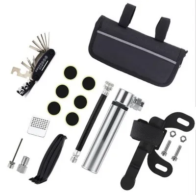 Kit de ferramentas para reparo de bicicletas, conjunto de reparo de punção multifuncional 15 em 1/16 em 1 para manutenção de bicicletas