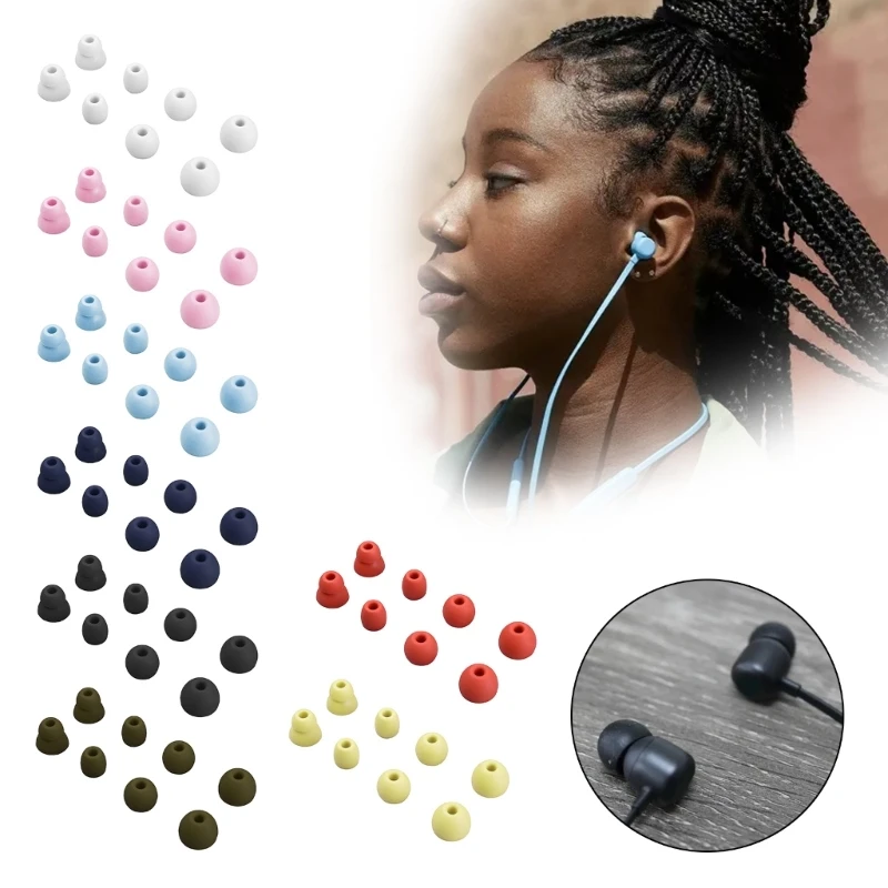 Auriculares intrauditivos de silicona suave para Beats Flex/X/Powerbeats Pro, repuesto de puntas de oído, 4 pares, varios tamaños, 2022