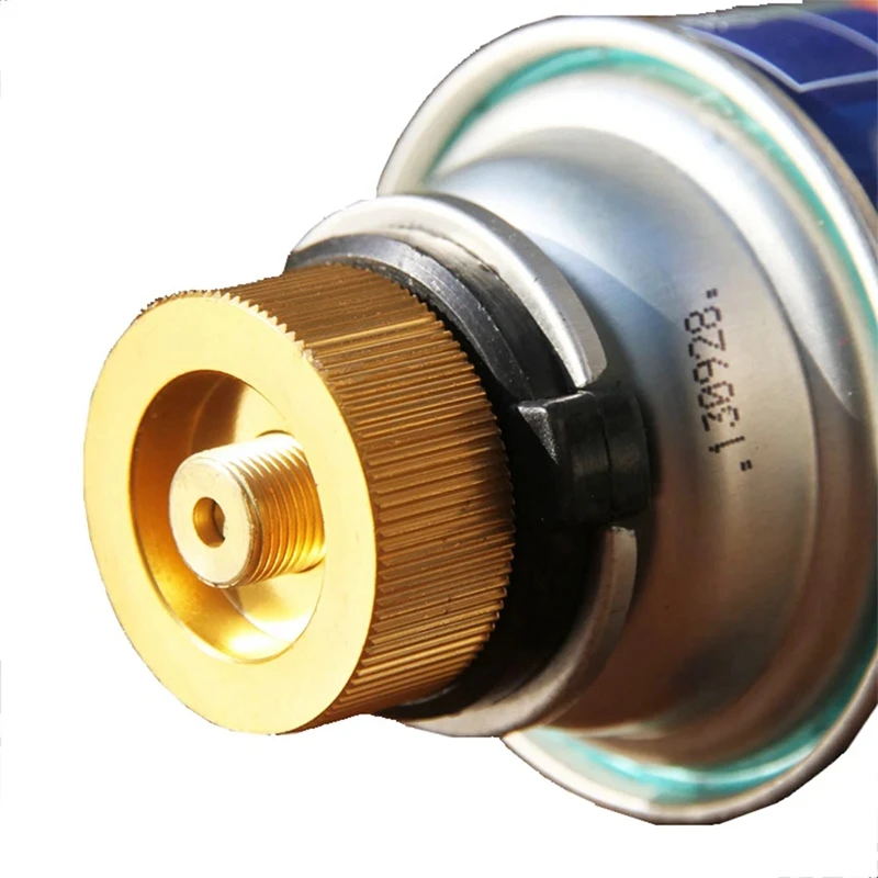 Gas Saver Plus Gas Konverter Nachfüllgas Tank Konvertierungsadapter Gasadapter Ventil Langer Gasflaschenadapter Silber