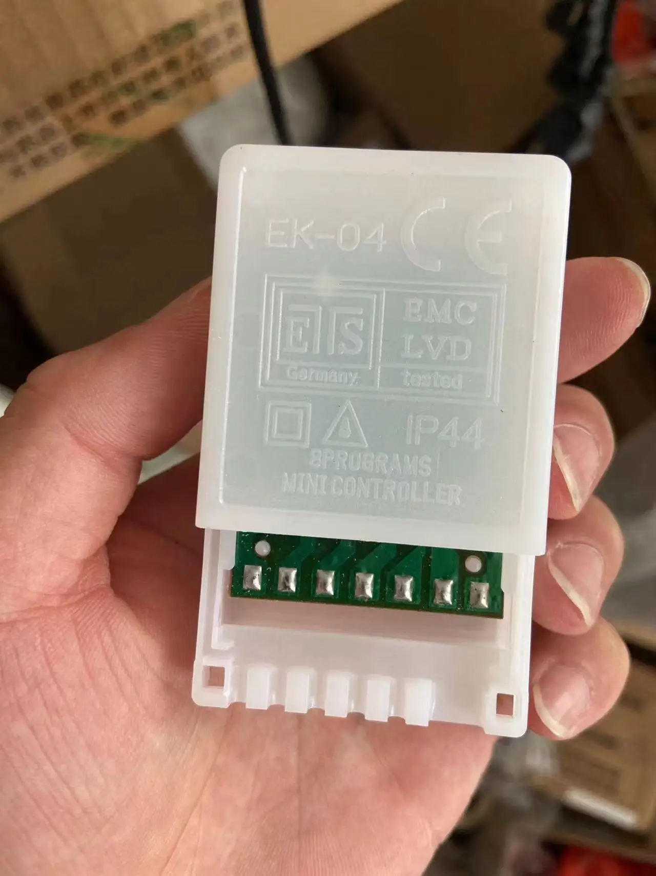 Regulador de intensidad automático para luces de Navidad, controlador de sprogramas de ajuste de luz para color, cadena de luces, 8 modos, EK-04