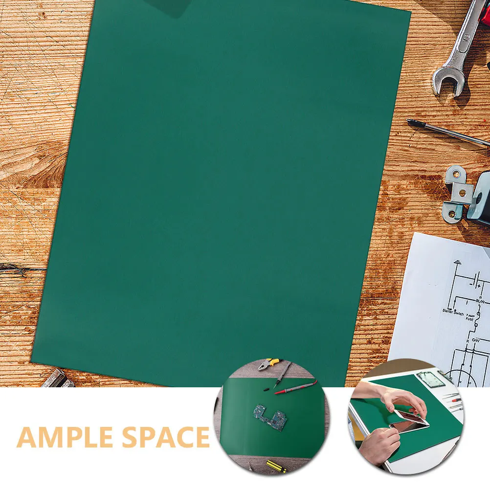 3Pcs Anti-Static Desk Mats Heat Resistant Rubber Repair Mat for Grounding Large Soldering Pads
