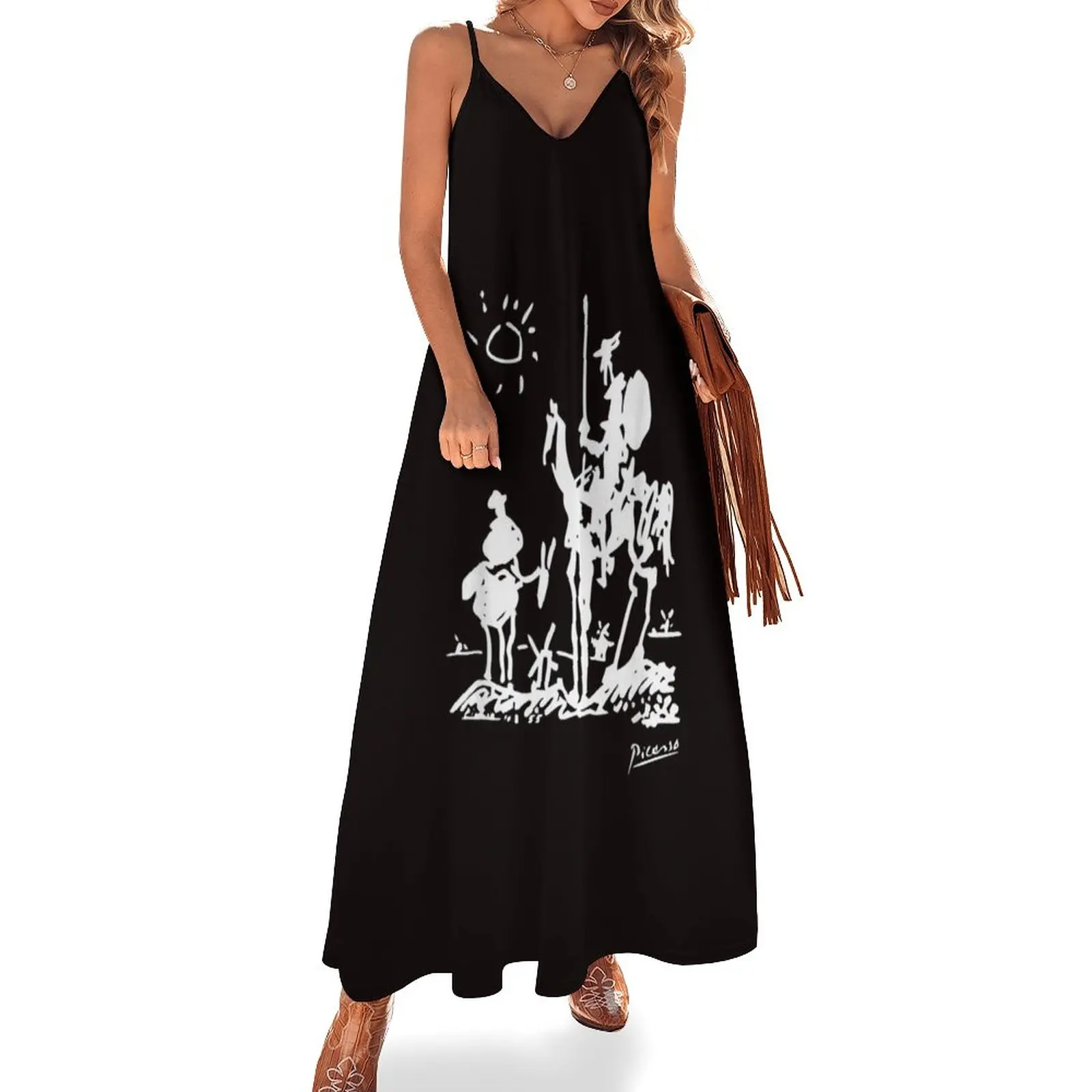 

Don Quixote Artwork Sleeveless Dress long sleeve dress women party dresses Woman dresses