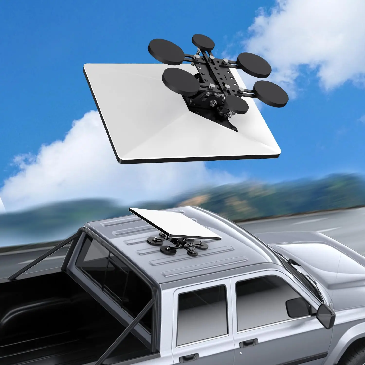 

211 pounds Magnetic Roof Mount Starlink Mini(V4) Standard Dish,Angle-Adjustable,6 Magnetic Bases,Starlink Magnet Mount,Car,Yacht