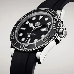 DIDUN-reloj mecánico de lujo para hombre, cronógrafo deportivo de buceo, automático, de zafiro, de acero inoxidable, resistente al agua