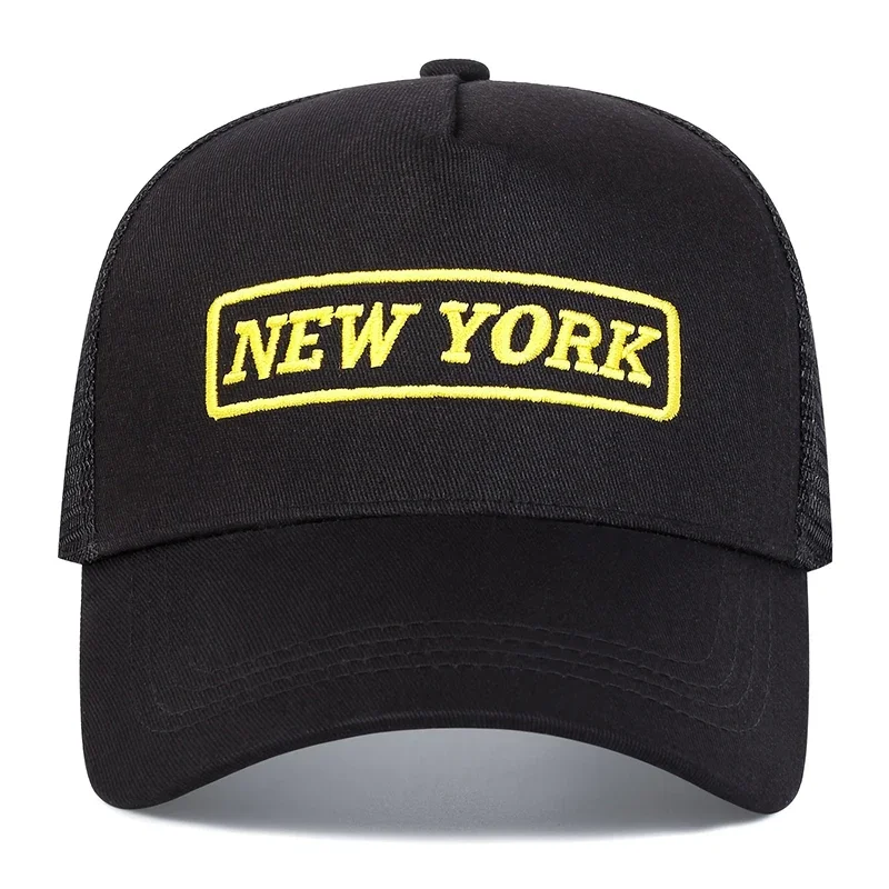 للجنسين نيويورك التطريز قبعات البيسبول صافي الربيع والصيف في الهواء الطلق قابل للتعديل قبعات عادية واقية من الشمس قبعة قبعة رياضية