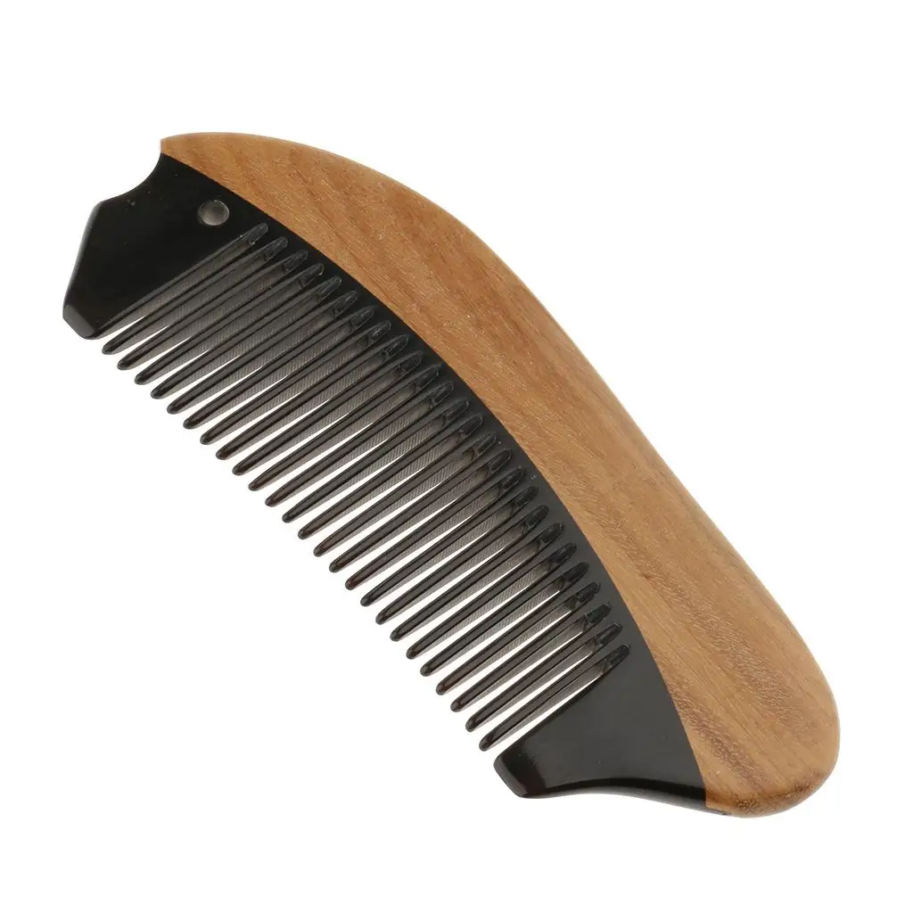 Natural Sandalwood Detangling Comb Wide Tooth Anti Frizz Hair Brush Gentle Wooden Comb for Healthy Hair