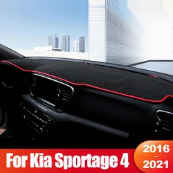 起亜sportage 4 ql 2016 2017 2018 2019 2020 2021車のダッシュボード太陽シェードカバーパッドインストゥルメントプラットフォームデスクカバーマットアクセサリー