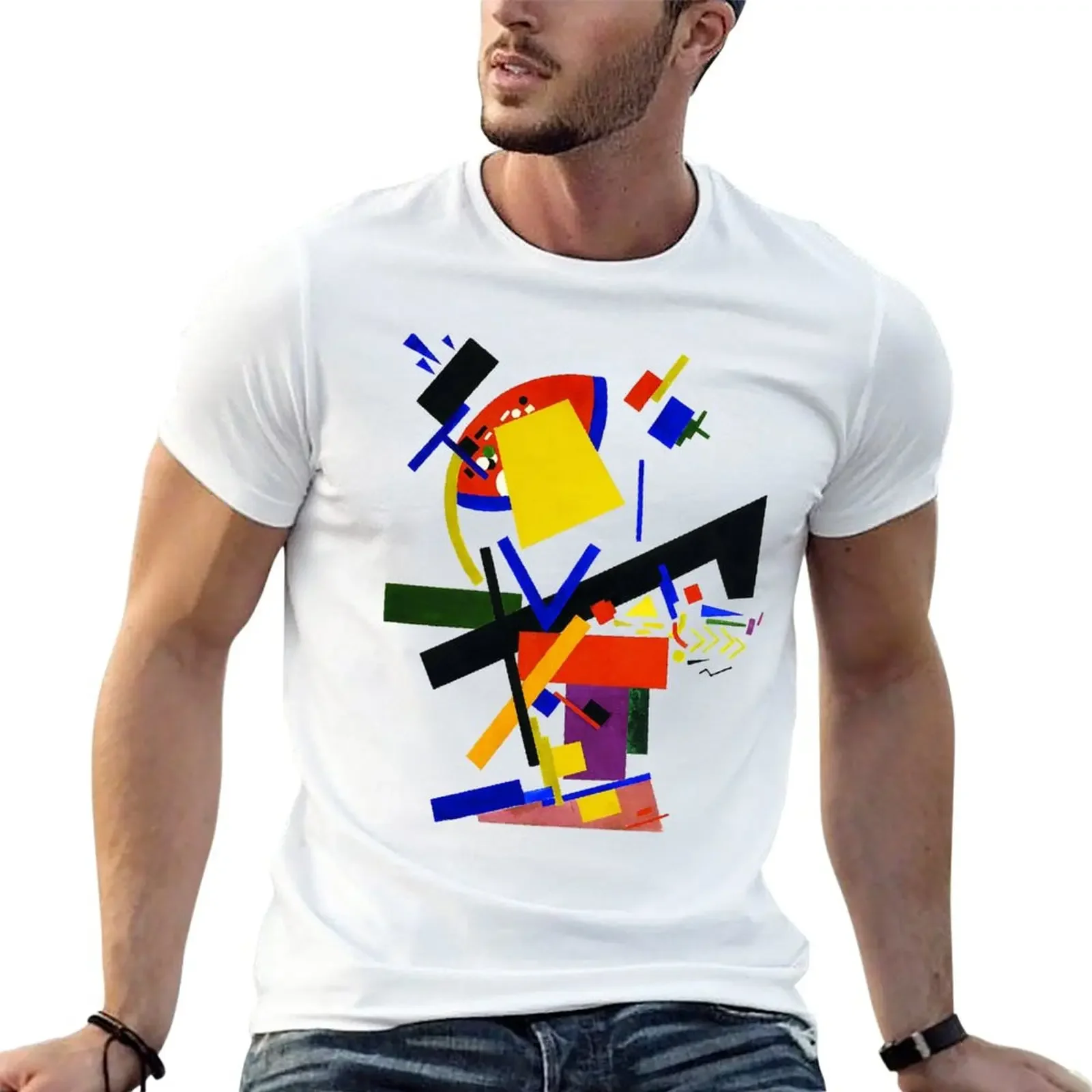 New HD - Suprematism , by Kazimir Severinovich Malevich 1913 High Definition T-Shirt Tee shirt Anime t-shirt mens tall t shirts