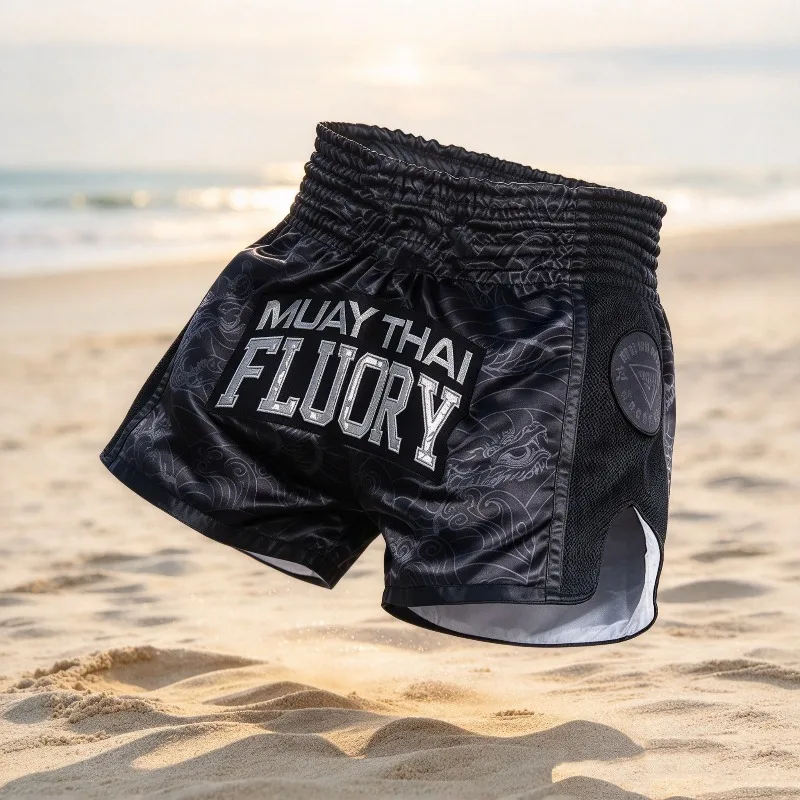Men Kid Muay Thai Shorts Print Free Combat Mixed Martial Arts Boxing Training Match Pants Leisure Style