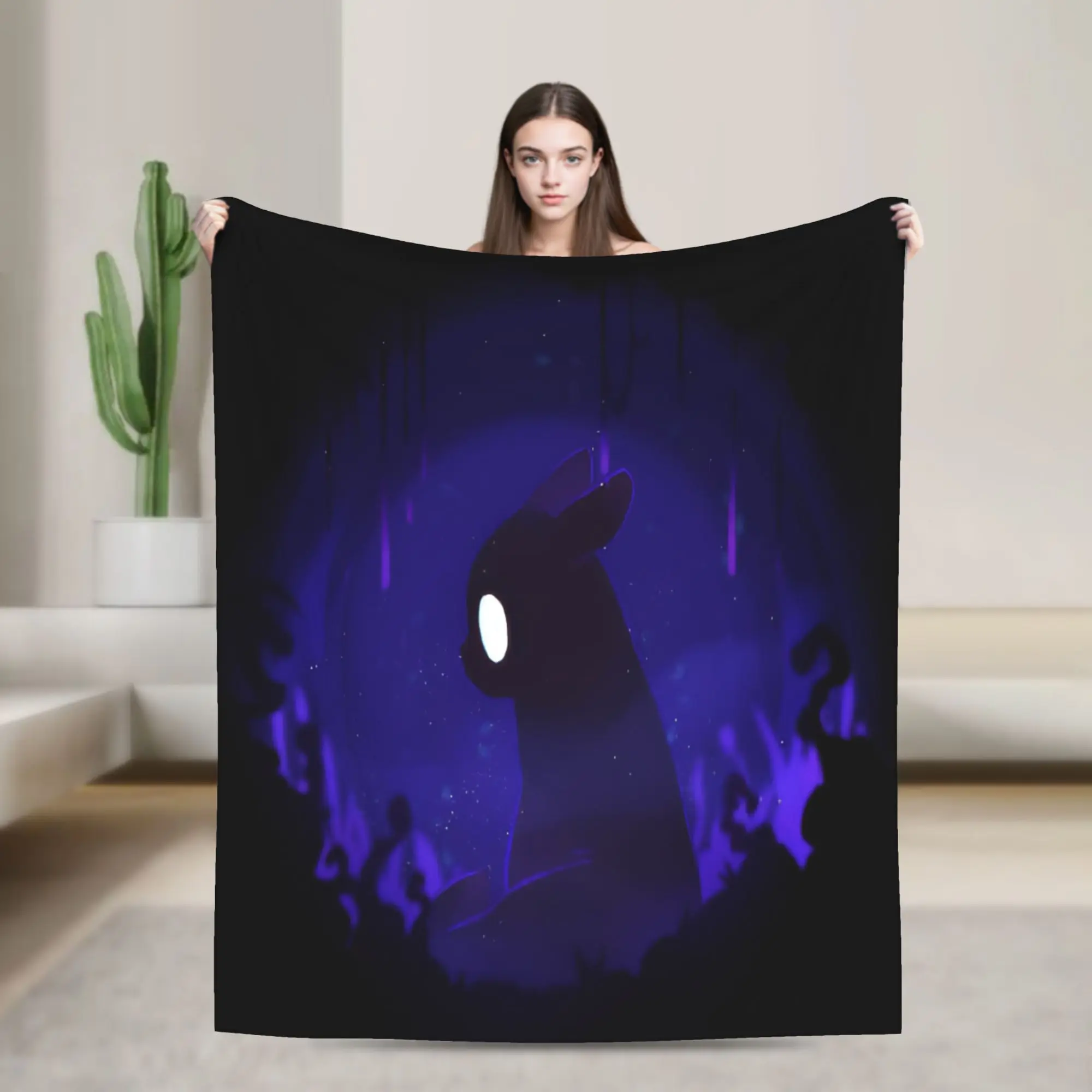 New Rain World Slugcat Gaming Fan Art Blanket Super Soft Fleece  Relax Throw Blankets Machine Washable