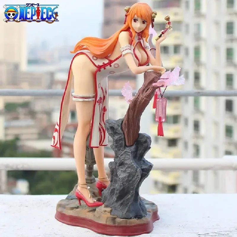 

26cm Anime One Piece Game Gk Cheongsam Nami Pvc Sexy Action Figurine Collectible Ornaments Modle Children Birthday Gift Doll