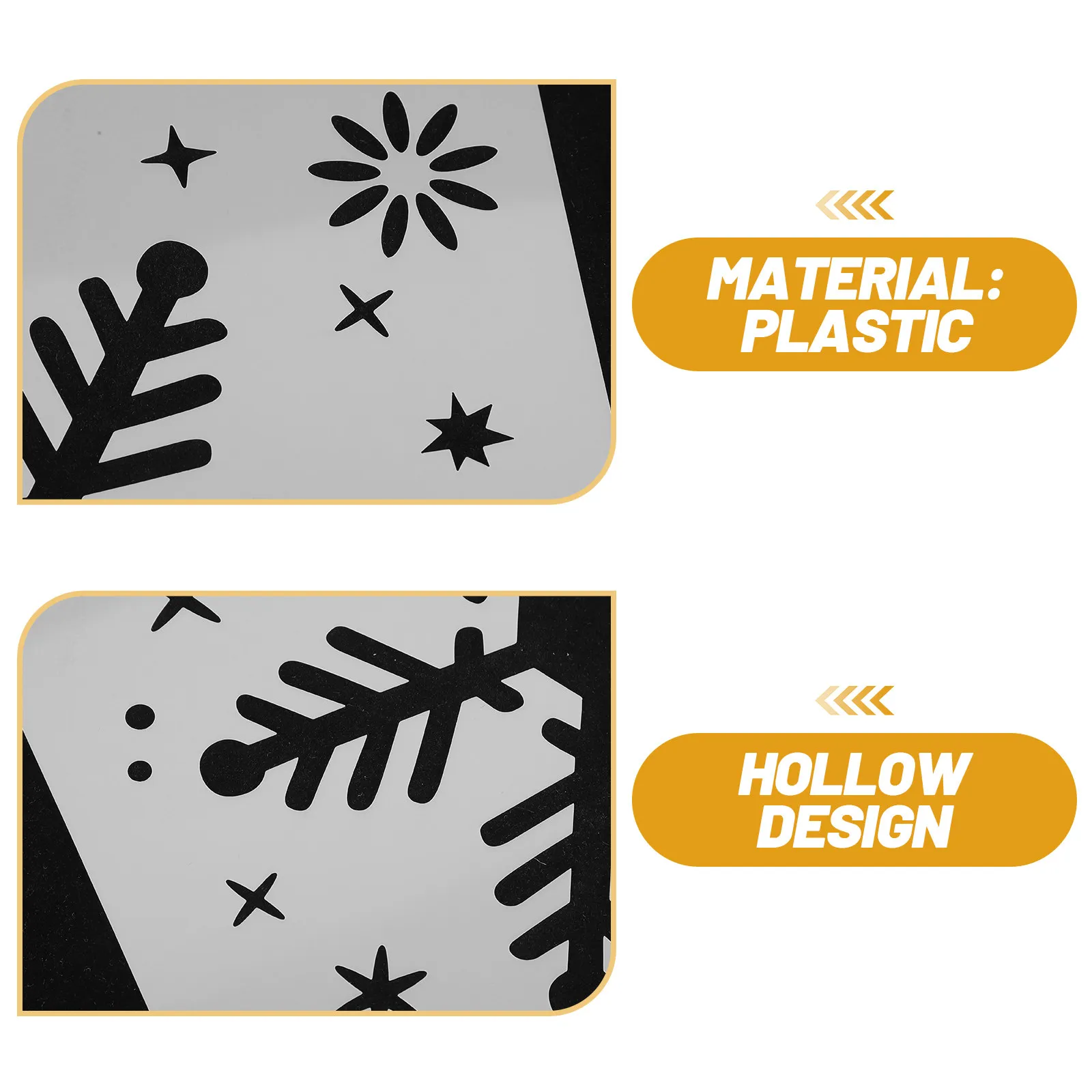 6Pcs Reusable Snowflake Drawing Stencils for Painting Templates DIY Crafts Decoration Art Projects Classroom Drawing Stencils