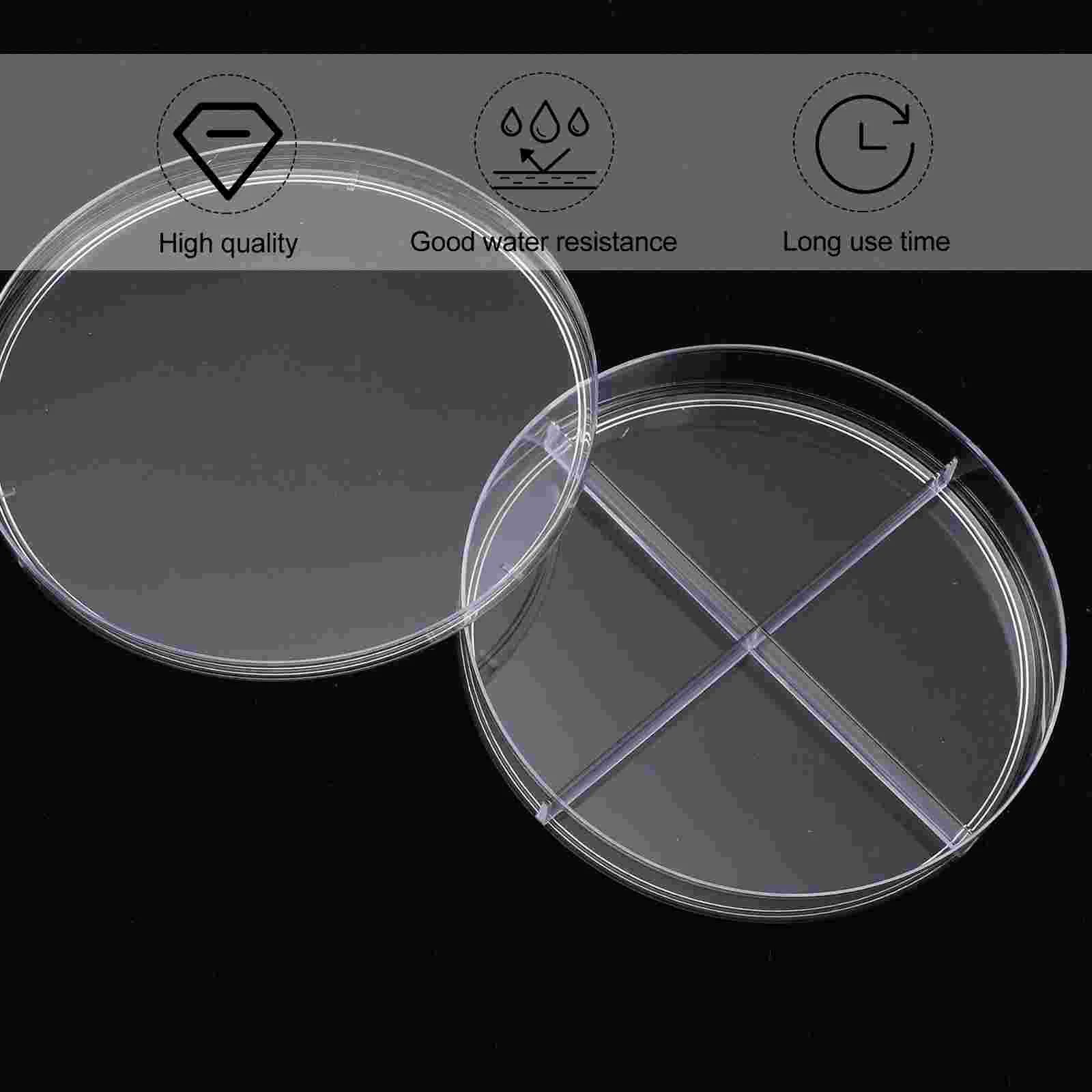 플라스틱 세포 배양 접시, 투명 페트리 과학 교육 보조, 학교 유리 세포 배양 실험실 화학 장비, 9cm, 10 개