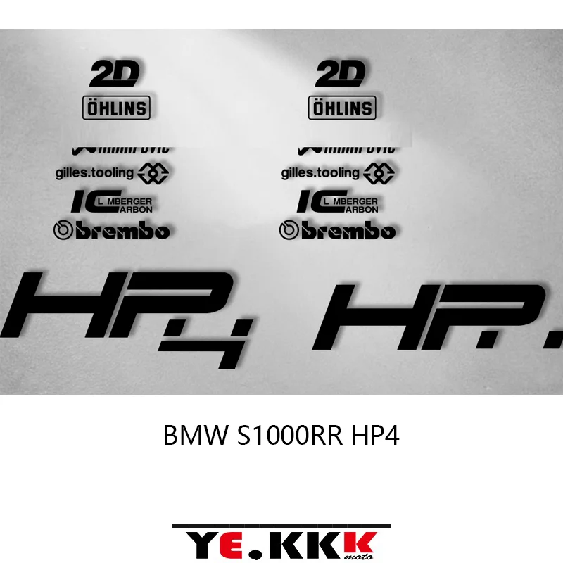 

For BMW S1000RR HP4 Sticker Decal Lower Fairing, Lower Shell Sticker Sponsorship Sticker Decal Racing car