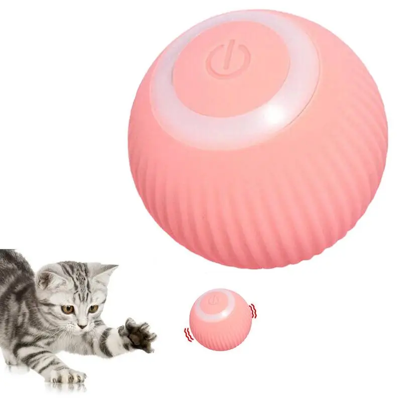 

Electric Cat Ball Toys Automatic Rolling Smart Cat Toys Interactive for Cats Training Self-moving Kitten Toys for Indoor Playing