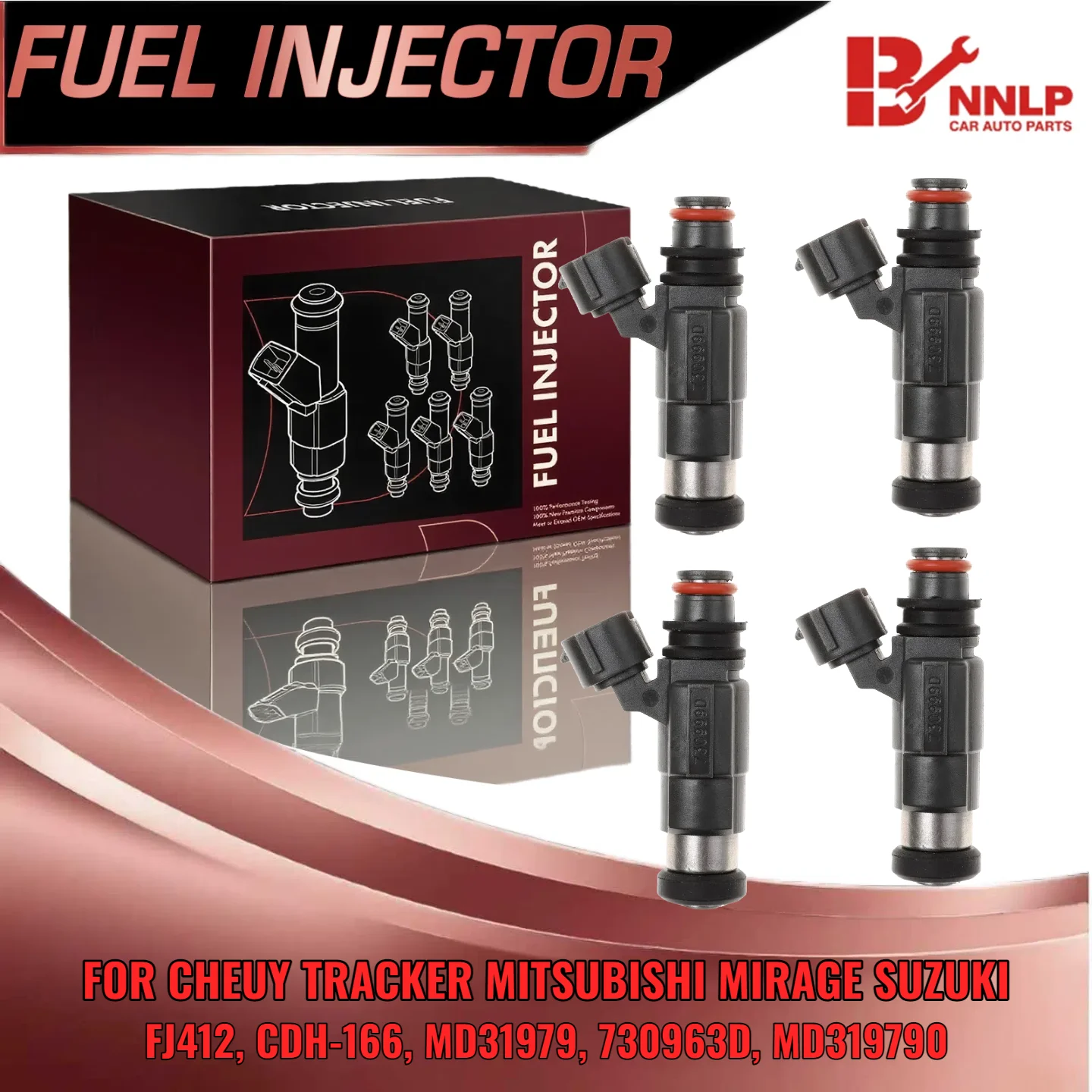 

4PCS Engine Injector For Mitsubishi Mirage 1997 1998 1999 2000 2001 2002 15L L4