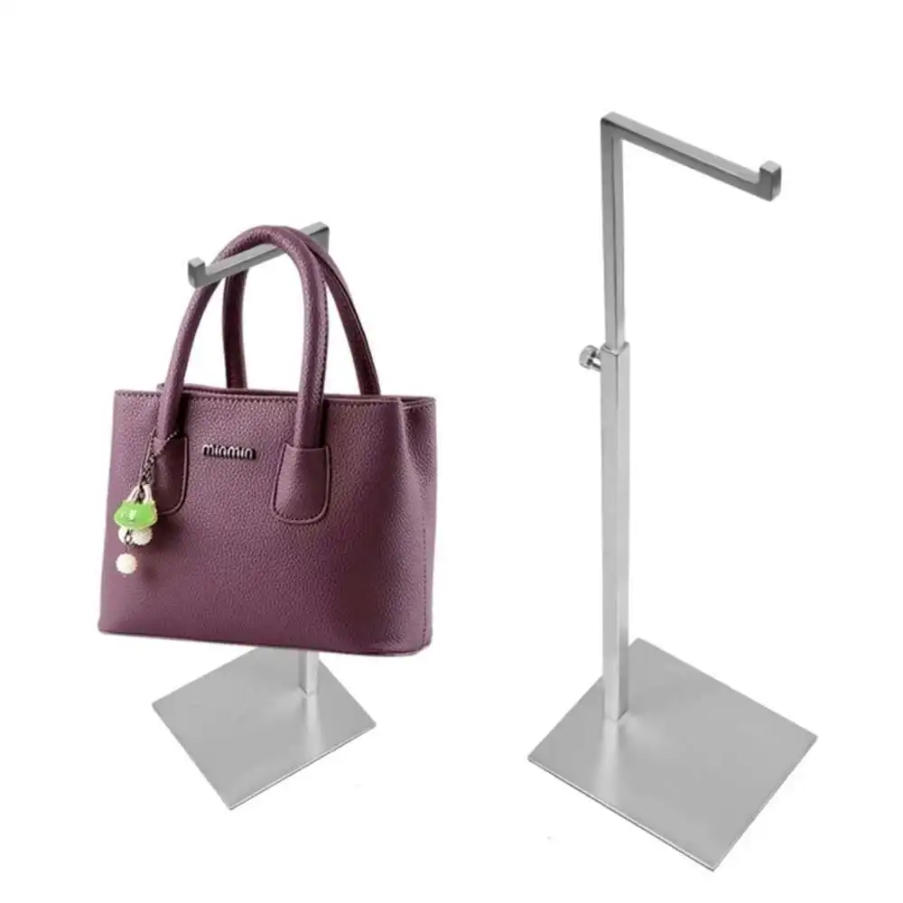 2PCS 7-Shaped Stainless Steel Bag Display Rack Display Stand Bag Holder Display Bag Rack Leather