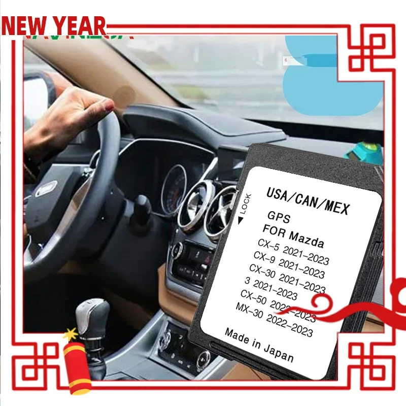 16GB SD Card GPS Sat Navi USA CAN MEX Maps Software for Mazda 3 CX-5 CX-9 CX-30 MX-30 CX-50 Car Update Radio Accessories