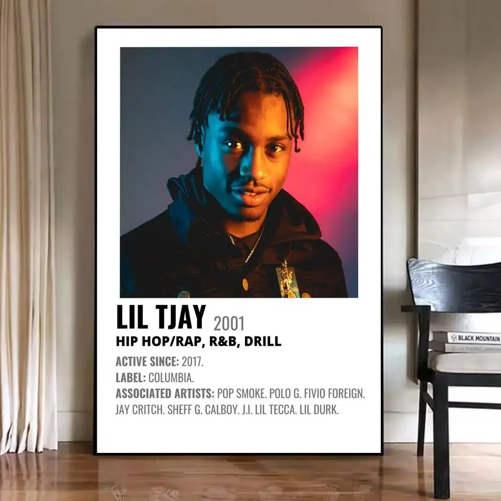 البوب مغني الراب ليل Tjay Central Cee ألبوم الموسيقى همزا المشارك ذاتية اللصق الفن ورق مقاوم للماء ملصق المنزل بار ديكور جدران الغرفة