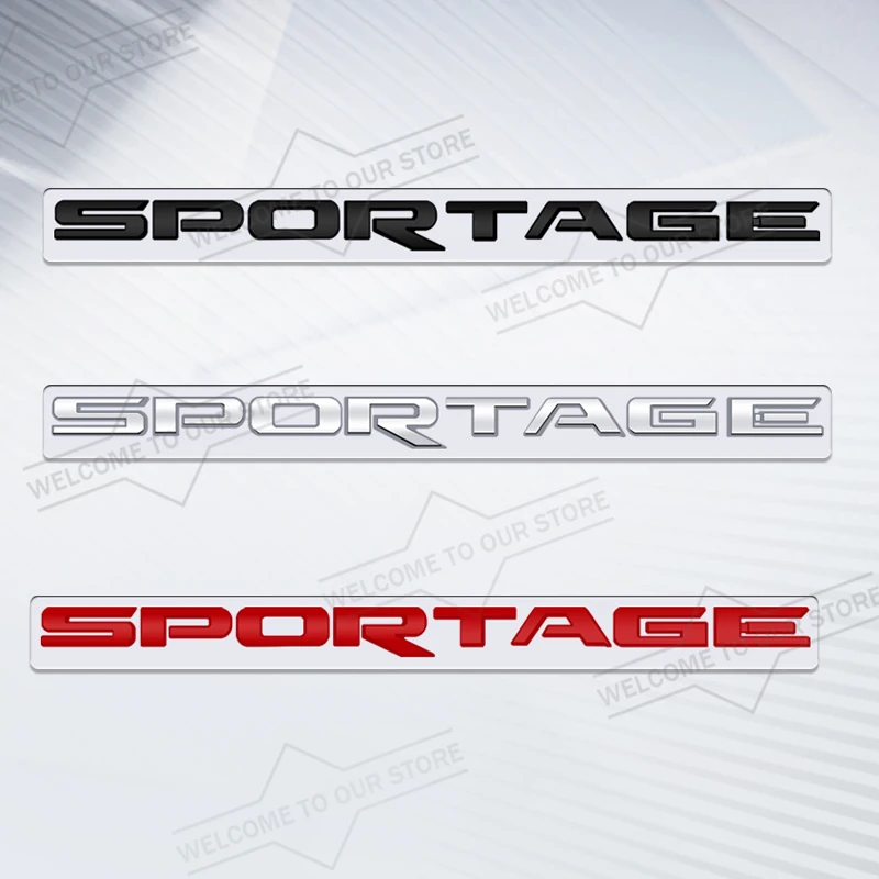 

Car Styling Body Trunk 3D Metal For Sportage Letter Front Hood Bonnet Badge Stickers Decal Car Accessories