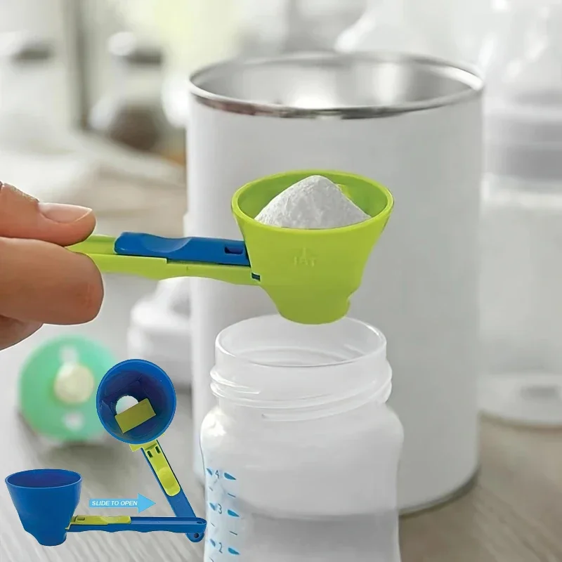 

Kitchen Gadget for All Occasions Durable PP Material Mess-Free Protein Powder Scoop - Sliding Funnel for Milk Supplements