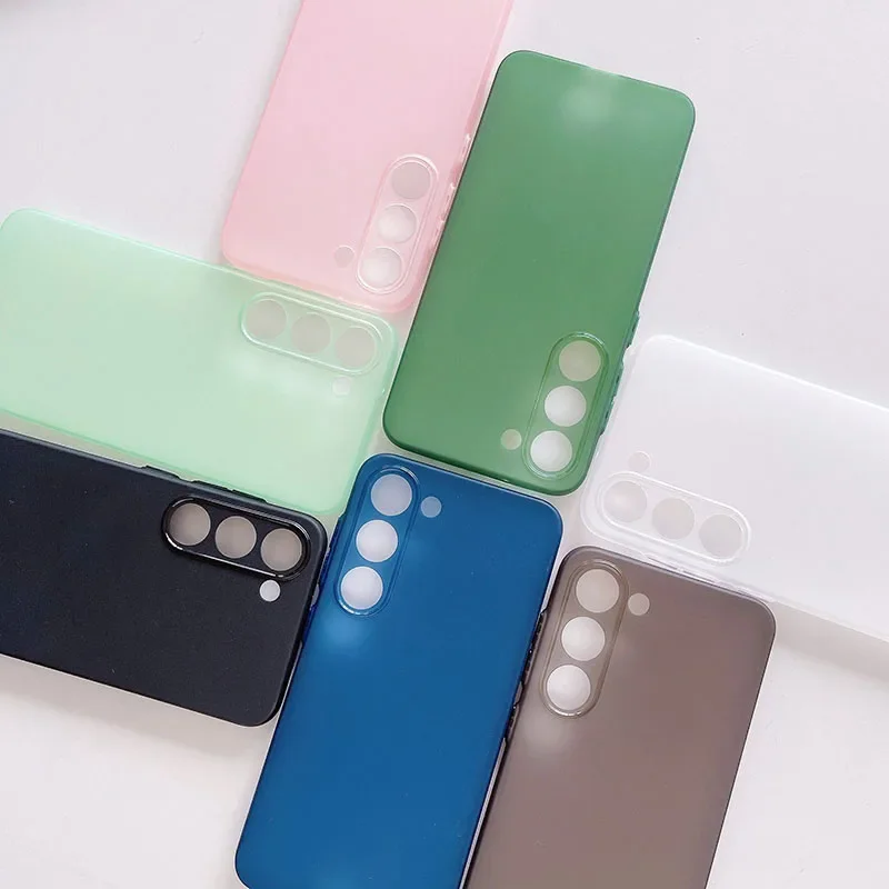 Matowe, miękkie etui na Samsung Galaxy S25 S24FE S23 S22 S21 FE Plus Ultra A53 A33 A52 Przezroczyste, cienkie silikonowe etui