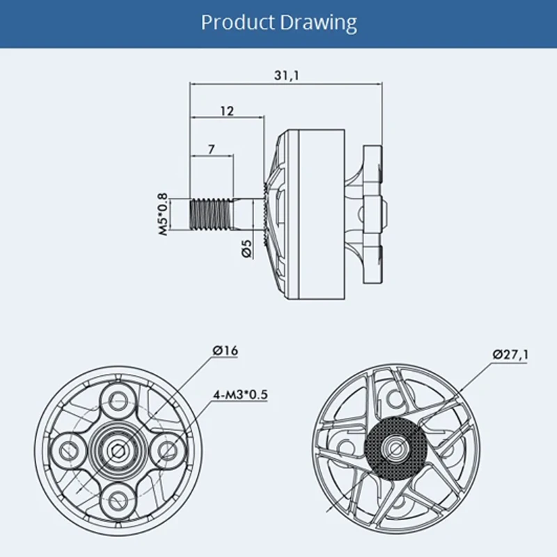 T-Motor F60 pro IV Brushless FPV Motor 2207.5 for RC Drone - 1750KV 1950KV 2550KV Options 4-6S Compatible with Nazgul5 X220S